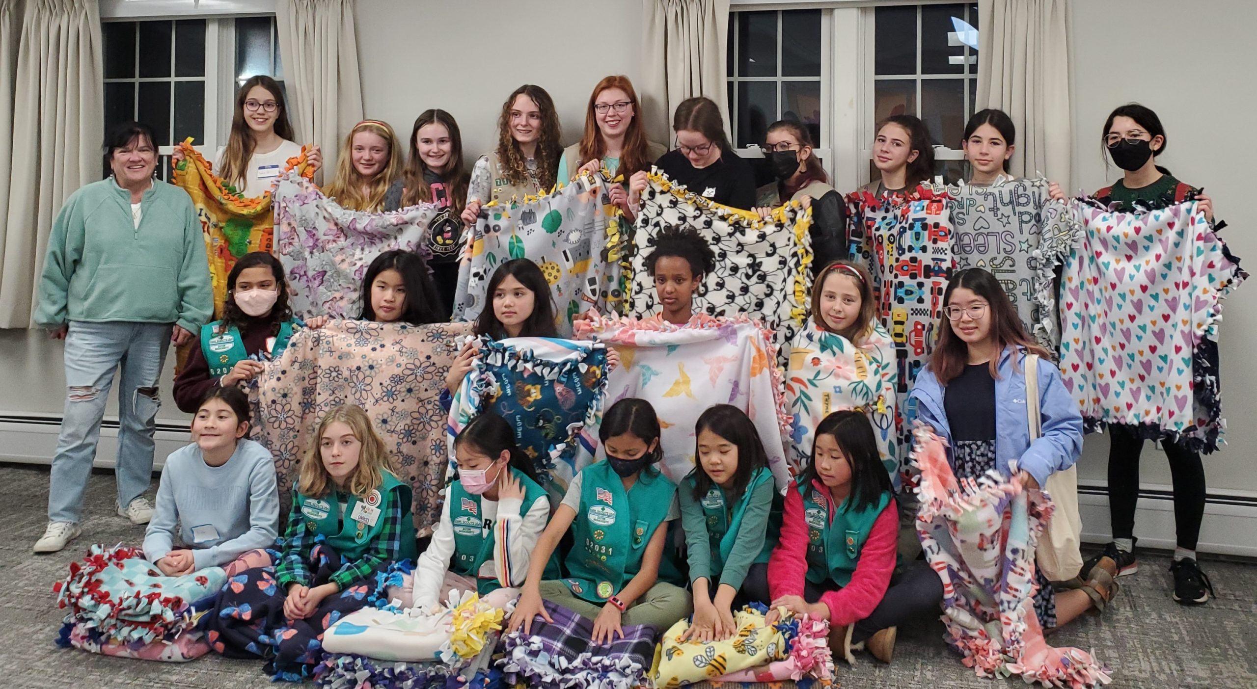 Community Announcement Girl Scouts Make Blankets for NICU Babies The