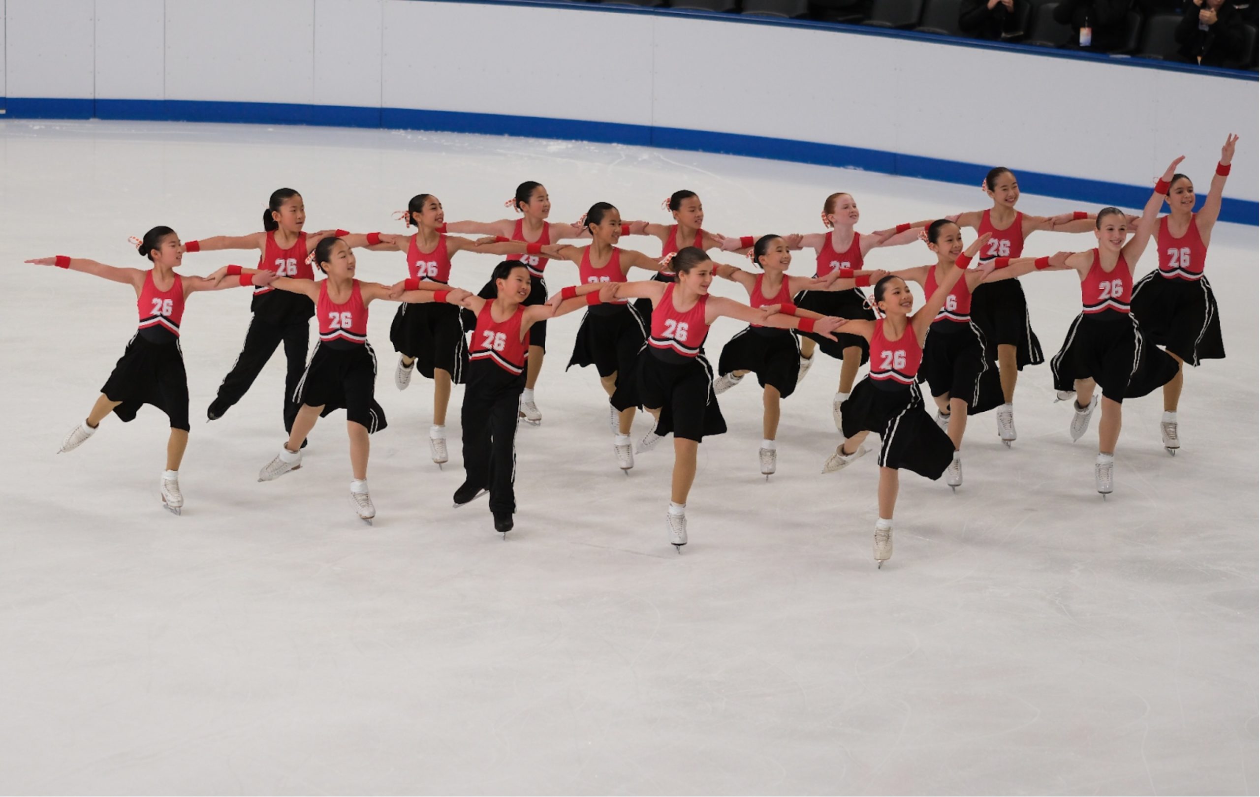 Shooting Stars Pre-Juvenile team skating at the 2026 Eastern Synchronized Skating Sectional Championships.