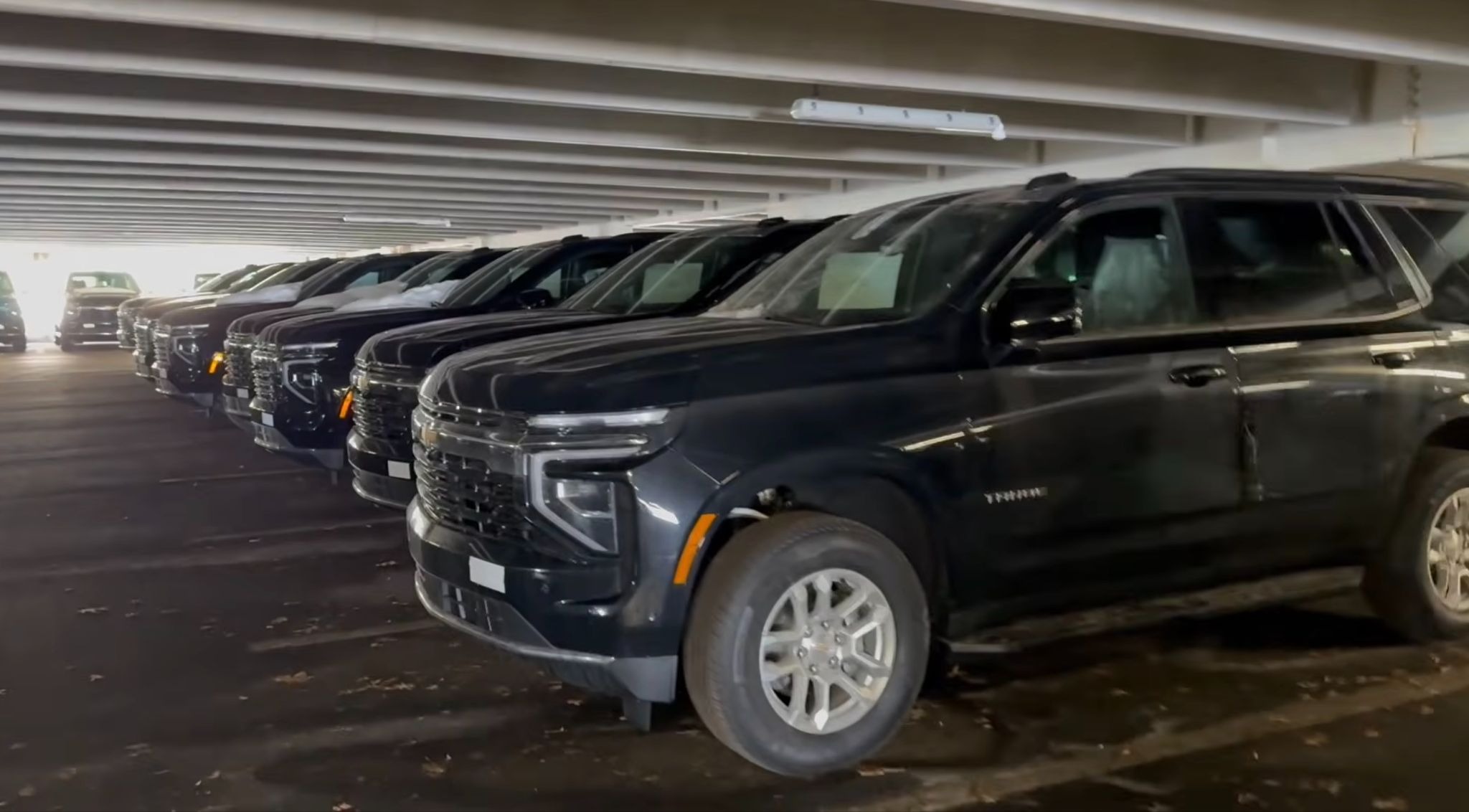 100 SUVs delivered to garage near Burlington ICE office - The 100 SUVs delivered to garage near Burlington ICE office - The